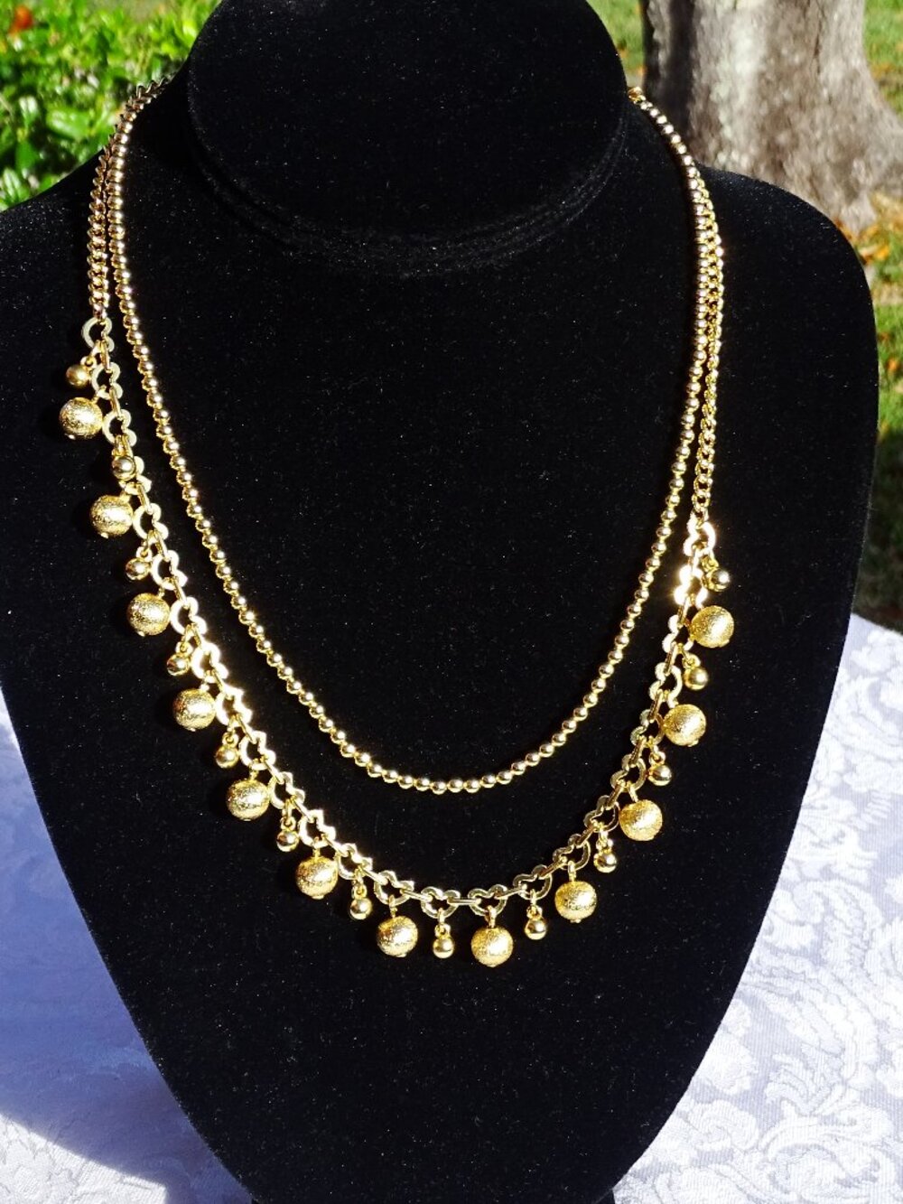 Talbots Gold tone double Chain Necklace 17" with a 2 1/2" extension
